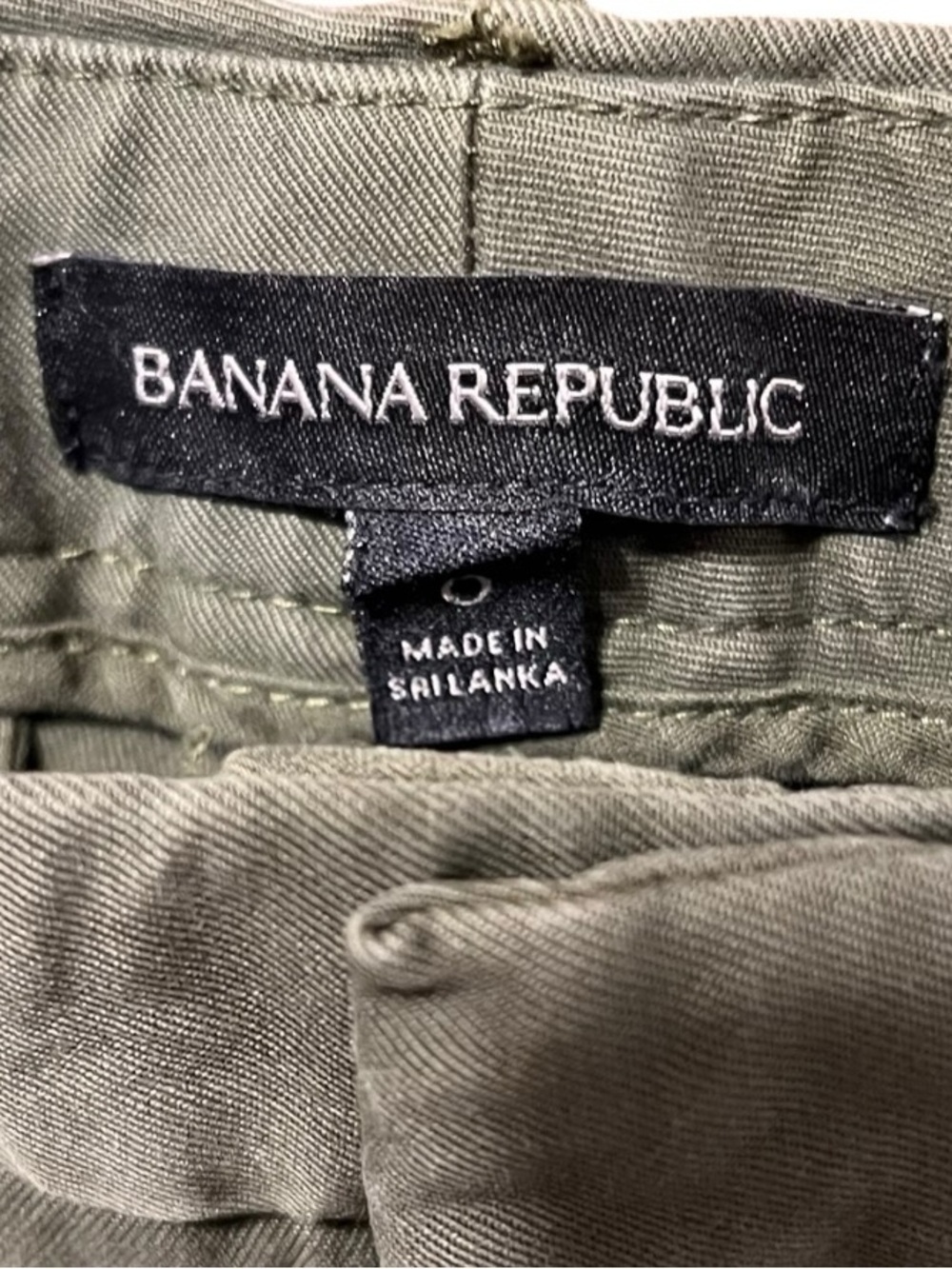 Banana Republic Avery Lace-Up Ankle Chino Pants Olive Green Size 0 - Picture 5 of 6